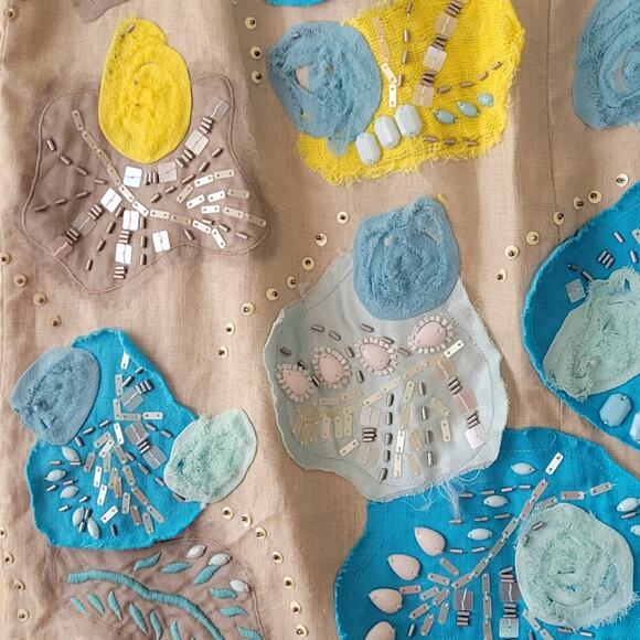 Lafayette 148 Beaded Applique Linen Pencil Skirt size 8 - Picture 5 of 8